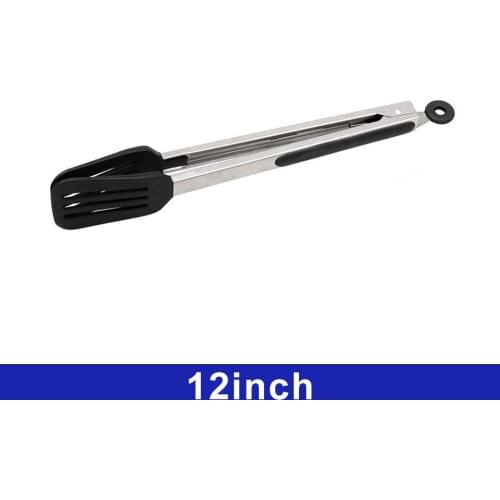 9 inch Stainless Steel Cooking Tongs with Silicone Tips including 12" Spatula Tong for BBQ Salad Grilling Serving