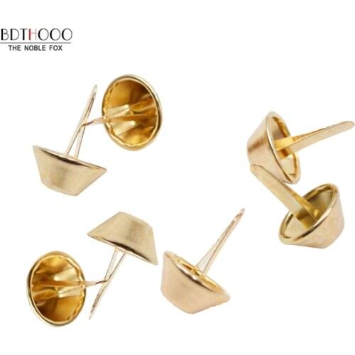 Accessories for bags Rivets 40pcs 9mm Metal Purse Feet Rivets Studs Pierced for Handbag Punk Rock Rivets Bag Leather diy Rivets