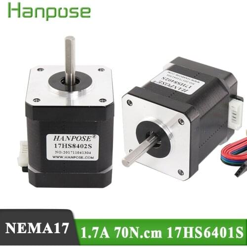 Free shipping 1PCS 17HS6401S Nema 17 Stepper Motor 64mm 70Ncm/ 4-lead Nema17 Step Motor 1.7A for DIY CNC Robot