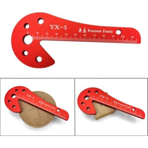 Aluminum Alloy Woodworking Center Scriber Round Bar Square Wood Center Draw Line 45 and 90 Degrees Right Angle Scribing Gauge