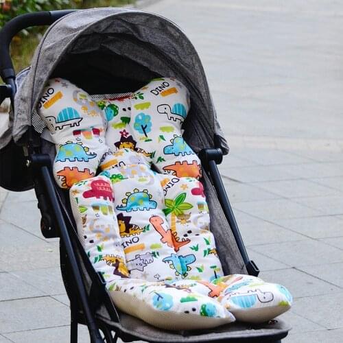 Baby Printed Stroller Pad Seat Warm Cushion Pad Mattresses Pillow Cover Child Carriage Cart Thicken Pad Trolley Chair Cushion