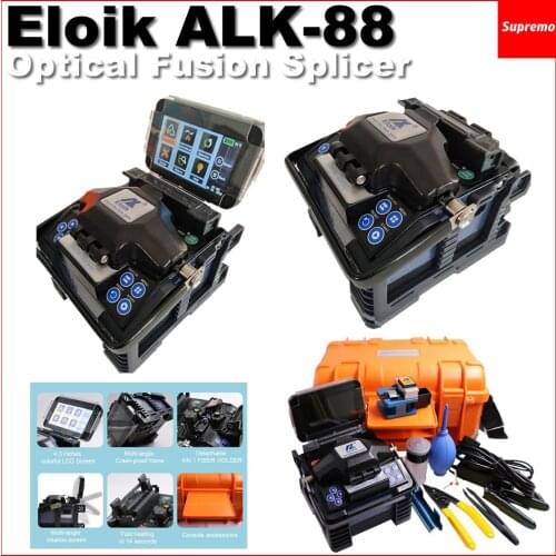 Eloik ALK-88 Fiber Optic Splicing Machine Optical Fusion Splicer Fusionadora De Fibra Optica French/Portuguese/Spanish/English
