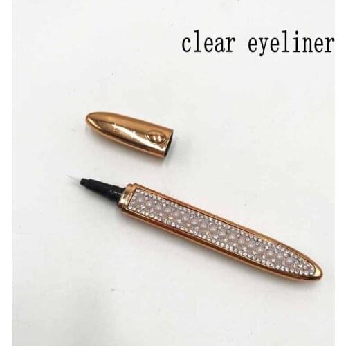 Wholesale Long Lasting Waterproof Adhesive Eyeliner Pen Black Clear Brown Color Liquid Private Label Eyeliner