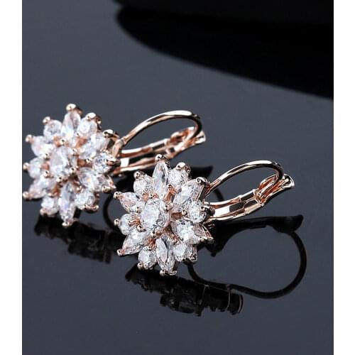 Famous Brand Luxury Dangle Drop Earring Jacket For Women Brincos Grandes With AAA Swiss Zircon Women Earings Pendientes