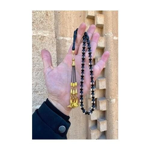 Male to male muslim 33 prayer beads islamic god Prayer Rosary Tasbih islamic Mens black Vernier Powder Amber Prayer Beads
