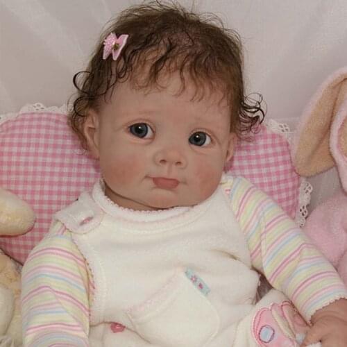 22inch Reborn baby Doll Kit Unpainted DIY bebe reborn kits real baby infant newborn doll mold with fabric body