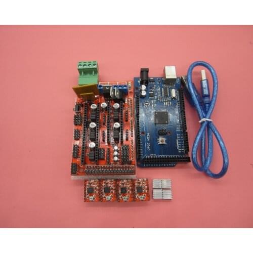Mega 2560 R3 + 1pcs RAMPS 1.4 Controller + 4pcs A4988 Stepper Driver Module for 3D Printer kit Reprap MendelPrusa
