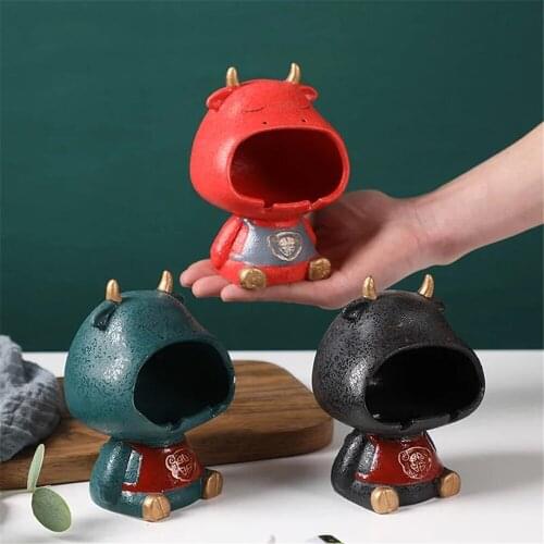 Creative Animal Ashtray Office Room Living Desktop Decorative Sculptures Home Decor Accessories For Smoking Accessories Tools