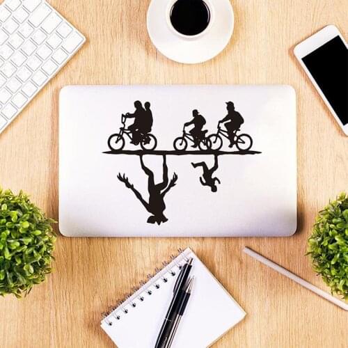 Cartoon Stranger Things Laptop Car Sticker Decal Modern Stranger Things Computer Vehicle Decal Vinyl Sticker Decor