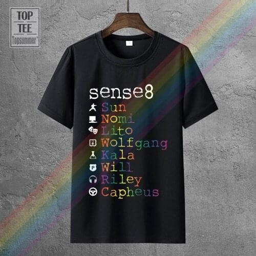 Sense8 MenS Black Tees Shirt Clothing