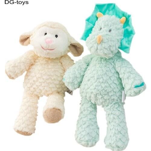 Soft Fresh Mint Green Triceratops Dinosaus Plush Toy Long leg Animals White Lamb Plushies Doll Baby Appease Toy for Children