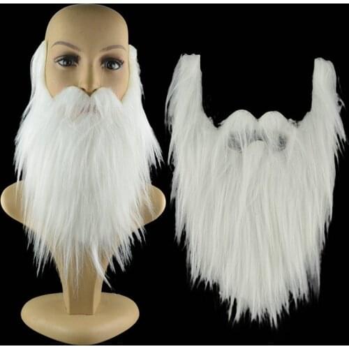 Fancy Dress Fake Beard Long Fluff Beards Diy Cosplay Costume Props Simulated Beard Handmade Mustache Halloween Party Supplies
