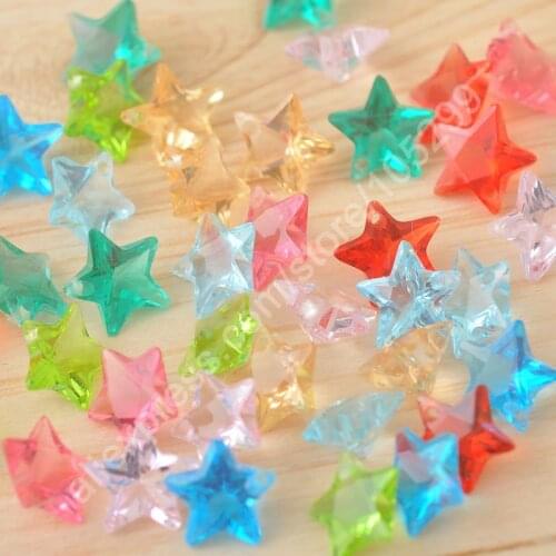 New Arrival Clear Crystal Star Pendant Bead 100PCS Cz Star Stone For Earring Jewelry Handmade Wholesale