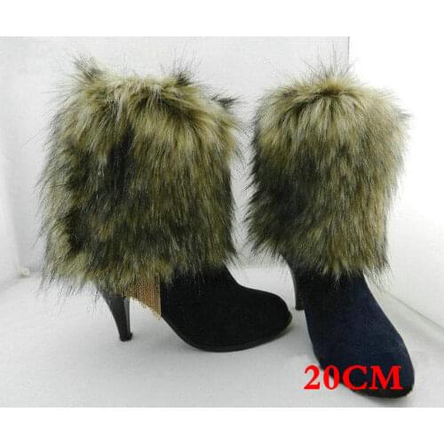 New Style Boot Cuff Fluffy Soft Furry Faux Fur Leg Warmers Boot Toppers Shoes Cover 101702