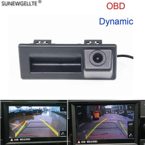RCD330 RCD360 Car trunk handle dynamic track parking rear view reversing camera for VW Passat Tiguan Touran Jetta Sharan