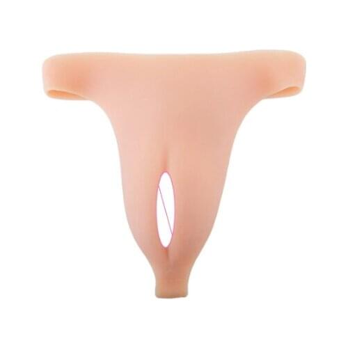 Silicone Realistic Vagina Panties Crossdresser Artificial Sex Fake Boxer Underwear Transgender Drag Queen Male to Female Brace