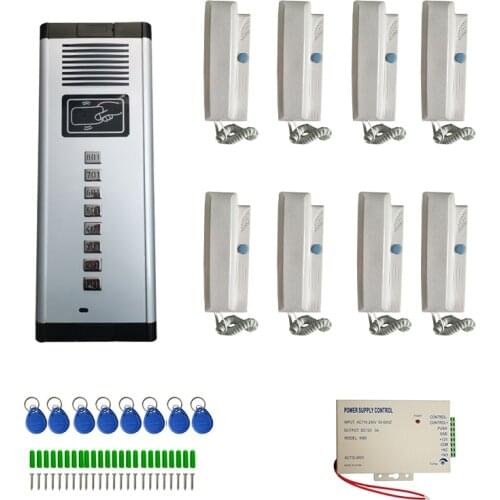 Vigtech Audio Building Intercom System Phone Handset With 2-wire For Apartment No-Visual Device Multi Button