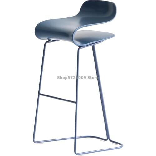 Nordic Bar Chair Simple Modern Iron Art High Stool Family Bar Stool Net Red Coffee Shop Front Desk Bar High Chair