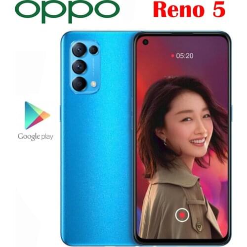 Original Official New OPPO Reno 5 5G Smartphone 6.43inch OLED Octa Core Snapdragon 765G 64.0MP Camera 65W 4300Mah Android 11 OS