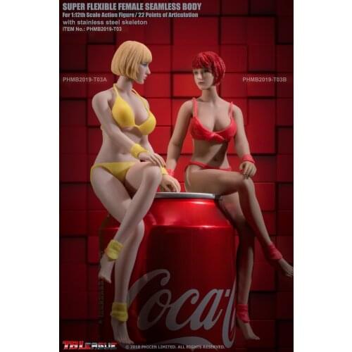 TBLeague T03A & T03B 1/12th Scale Super-Flexible Female Seamless Body(with Unpainted head sculpt)