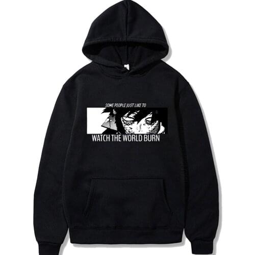 My Hero Academia Hoodies Men Women Hip Hop Fashion Designer Streetwear Dabi Eyes Anime Black Hoodies Clothes