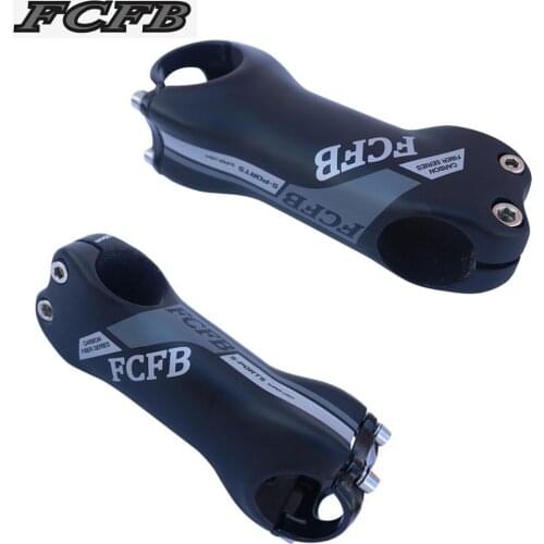 FCFB Bicycle Stem Carbon Stem Bike Road MTB 6 or 17 Degree Carbon Cycling Stems UD slive grey 70/80/90/100/110/120/130 mm
