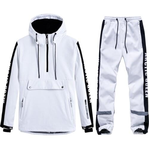1 Set Mens Snow Jacket& Pants Warm Winter Jacket Coat for Hiking, Skating Ski Hoodie Snowboard Clothing Womens Ski Suit