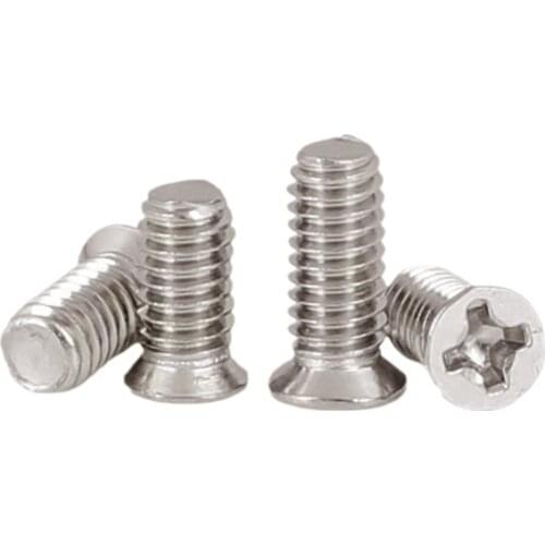 101Pcs M2.5 Nickel plated Phillips Small Countersunk Screws Cross Flat Head Bolts Mechanical Screw Bolt 3mm-10mm Length