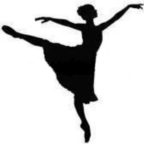 12*12CM Ballerina Dance Car Sticker Decals Fun Ballerina Motorcycle Decals Car Stickers Decorative C2-0017