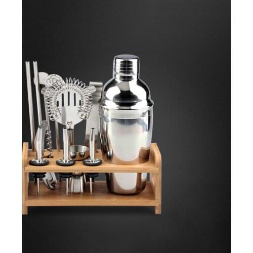 12pcs Wine Utensils Bar Accessories Tools Whisky Barware Mixer Bartender Kit Stainless Steel Cocktail Shaker Set Drinking Game