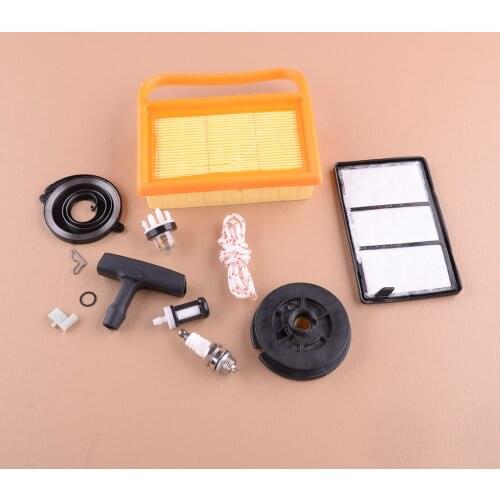 4238 140 4401 12pcs Fuel Air Filter Spark Plug Primer Bulb Handle Pull Cord Service Kit Fit For Stihl TS410 TS420 Cut Off Saw