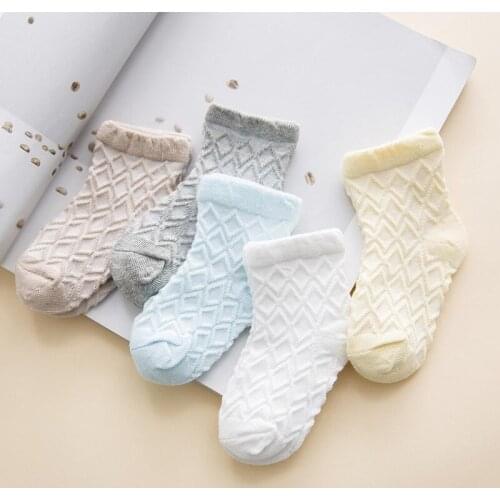 5 pair/lot Quality Soft Mesh Multicolor Mood Cotton Knit Cute Girl Baby Socks Kids Boy Newborn Socks Skarpetki Miaoyoutong
