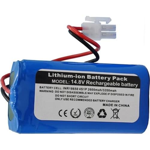 Lithium Battery For ILIFE Robot Vacuum Cleaner A4, A4s, V7, A6, V7s Plus, 14.4V,2600mAh, 4S 1P,Brand New,BMS