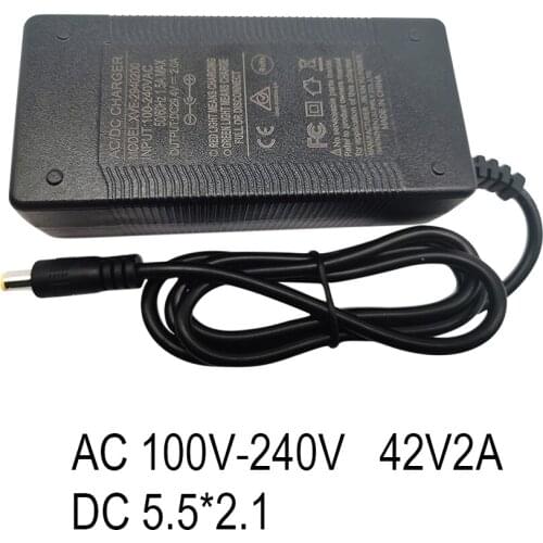 42V 2A Fast Charger DC5521 for 36v electric power scooter Adapter Input 100-240V 13s Lithium Li-ion Li-poly Battery Charger