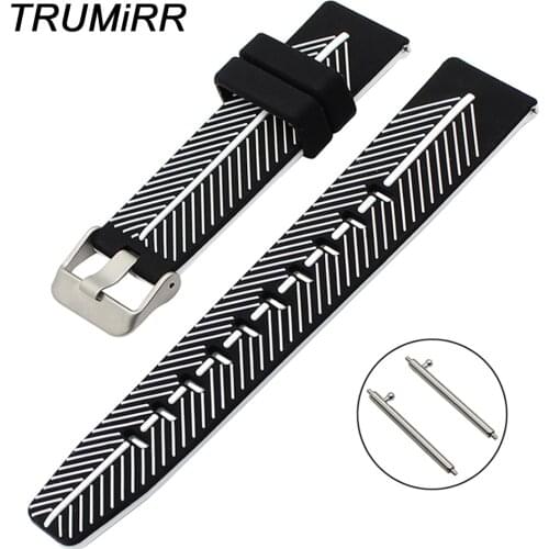 21mm 22mm Quick Release Silicone Watchband for Casio Seiko Citizen Hamilton Dual Color Watch Band Rubber Steel Clasp Wrist Strap