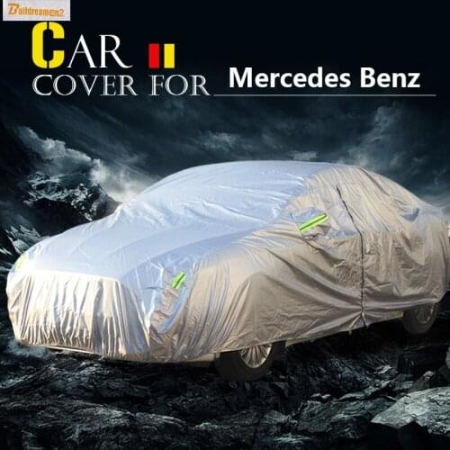 Buildreamen2 Car Cover Sun Rain Snow Scratch Dust Resistant Cover Waterproof For Mercedes Benz A Class A140 A150 A160 A170 A180