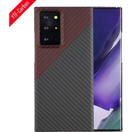 YTF-carbon Real Pure Carbon Fiber Cover For SAMSUNG Note 20 Ultra Case Aramid Fiber Ultra Thin Anti-fall Business Phone Cover