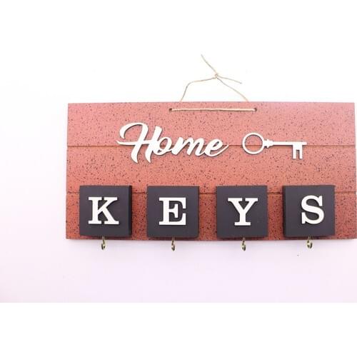 Deco Elite Home Wood Handmade Keychain, Robe Hook Red