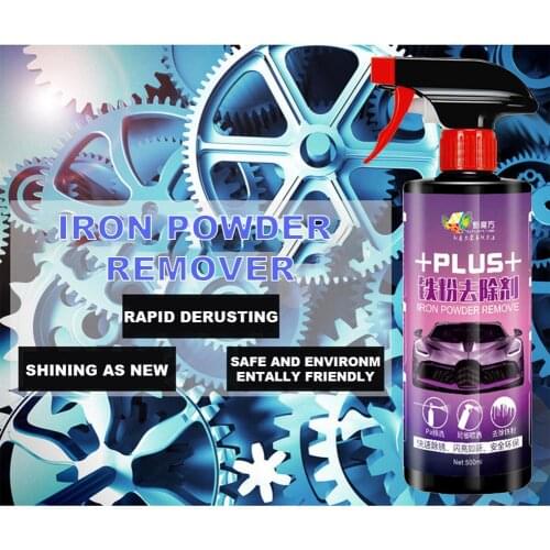 500ML Car Wheel Paint Surface Iron Powder Remover Spray Metal Surface Chrome Paint Car Maintenance Iron Powder Cleaning Super