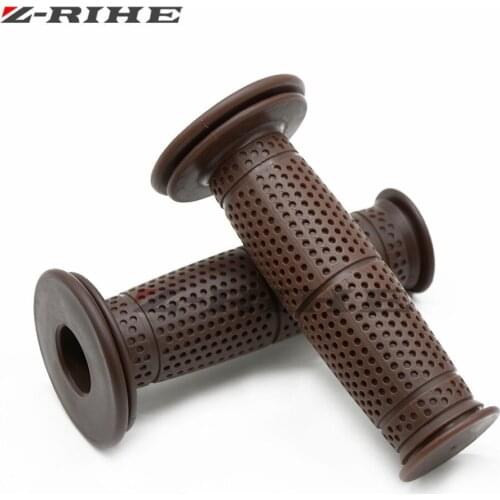 7/8" 22cm Motorcycle Hand Grips Retro Handle Rubber Bar Gel Grip for Triumph Street Scrambler Vespa GTS 300 Piaggio Moto Guzzi