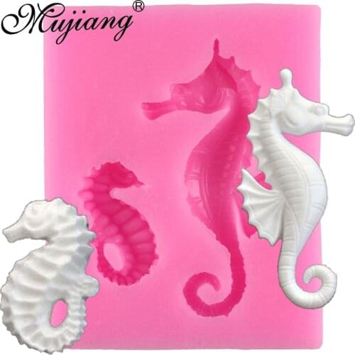 Mujiang DIY Sea Horse Silicone Fondant Molds Cake Decorating Tools Candy Clay Mold Chocolate Gumpaste Moulds