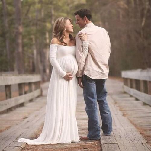 New Maternity Dresses For Photo Shoot Chiffon Pregnancy Dress Photography Prop Maxi Gown Dresses For Pregnant Women Clothes 2020