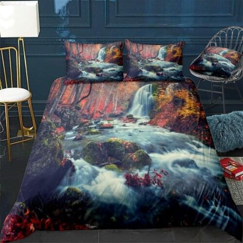 Autumn 3 Quilt Cover Pillowcase 3Piece Comforter Bedding Set With Pillow Case Single Double Duvet Cover Home Decora