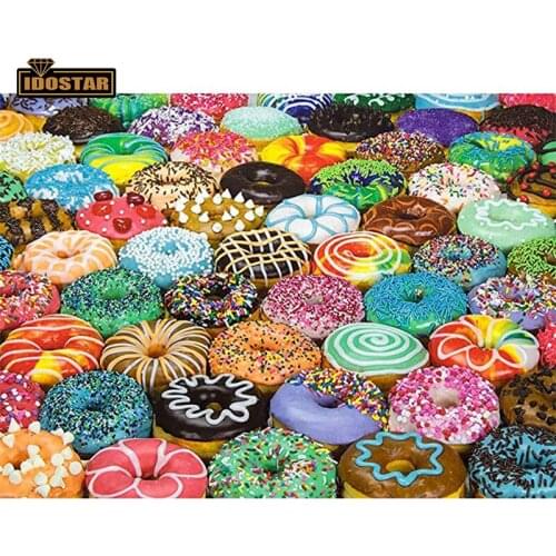 Full Square Diamond Embroidery Lots of donuts 5D DIY Diamond Painting Picture Of Rhinestone Room Decortion chrismas Gift