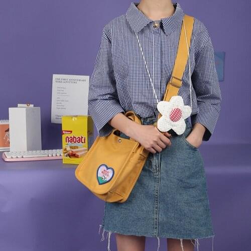 Retro Literary Canvas Bag Womens Shoulder Bag Fashion Cotton Letter Shopping Shopper Ladies Hand Bags Tote Bags for Women 2021