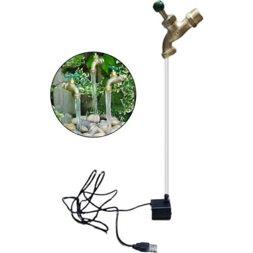 Garden Creative Invisible Flowing Spout USB Watering Can Fountain Metal Floating Tap Fountain for Outdoor Garden Courtyard N0PA