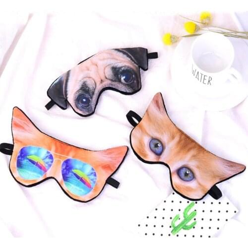 Cute 3D Animal Printing Sleeping Eye Mask Blindfold Relax Sleep Travel Covers Eye-shade Sleeping Tools Eyepatch New