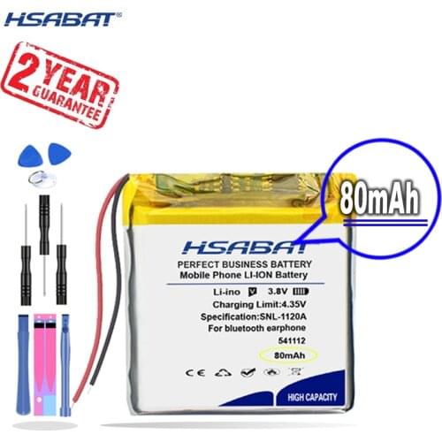 New Arrival [ HSABAT ] 80mAh 541112 Replacement Battery for bluetooth earphone redmi xiao-mii airdots