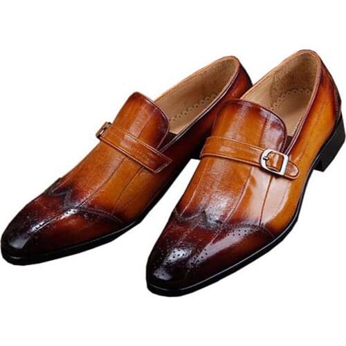 Ourui true Eel skin leisure Leather shoes male Genuine leather bottoms Eel skin Mens shoes