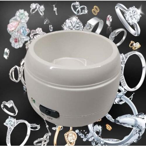 Ultrasonic Jewelry Cleaner Professional Ultrasonic Machine for Cleaning Rings Necklaces Watches Dentures Fast Cleaner F3MD